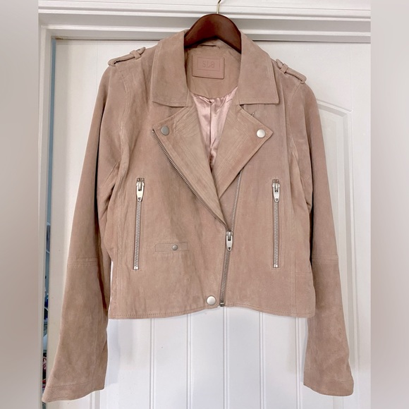 Blank NYC blush pink genuine Suede Jacket - Picture 1 of 8
